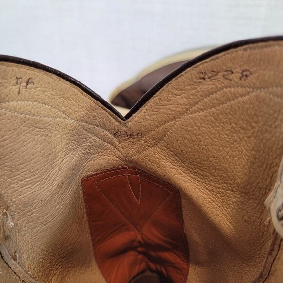 Rios of Mercedes Nubuck Cowgirl Western Boots Womens 7B Tan Vintage 0360 3228 - Picture 7 of 11
